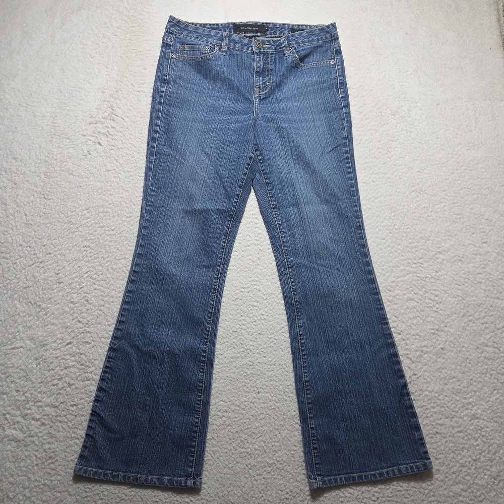 VTG 90s Calvin Klein Flare Jeans Womens size 10 High Rise Denim Y2K